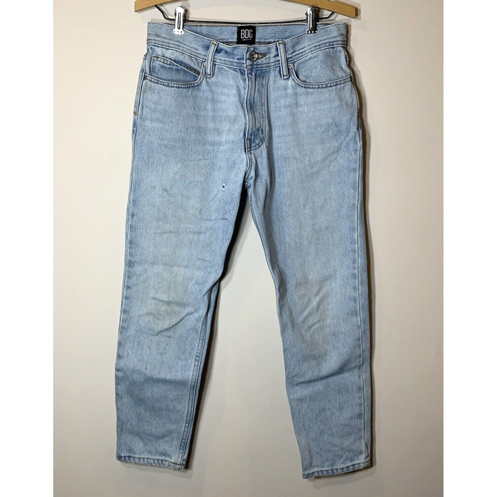 BDG Urban Outfitter Jeans Mens Blue 29X25 Dad Slim Taper Fit 10" Rise FLAW